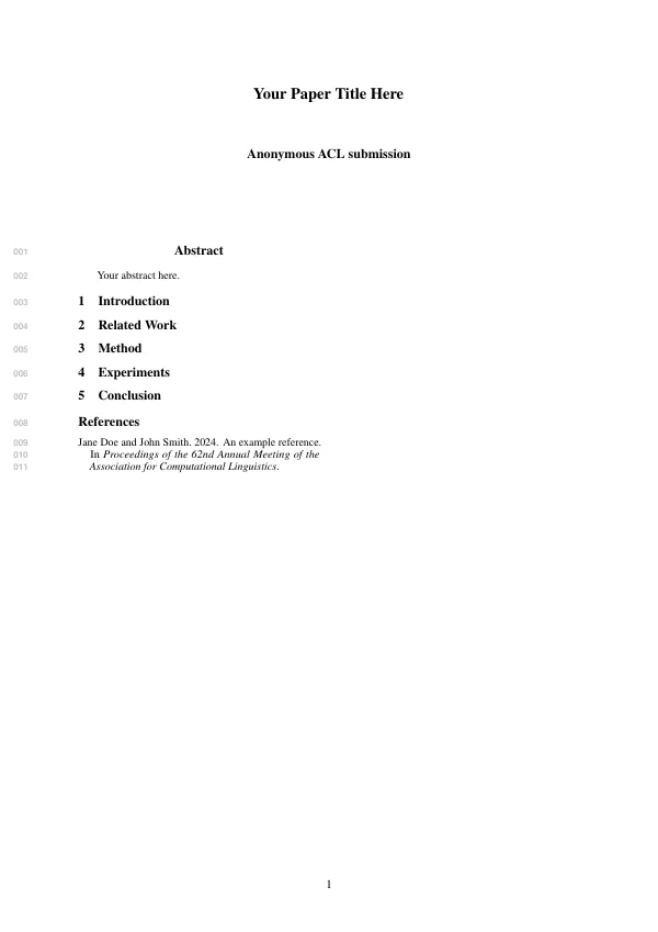 First page of ACL 2026