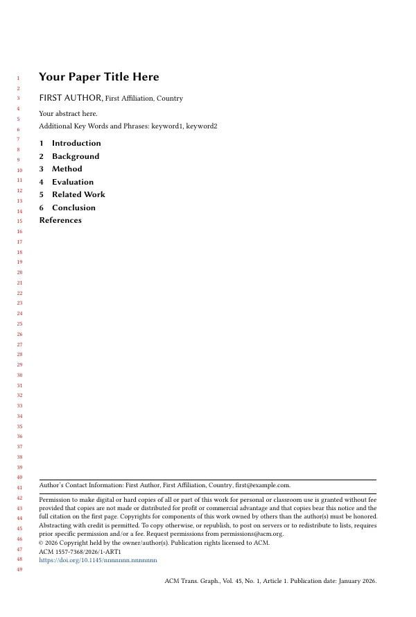 First page of ACM Journal (acmart)
