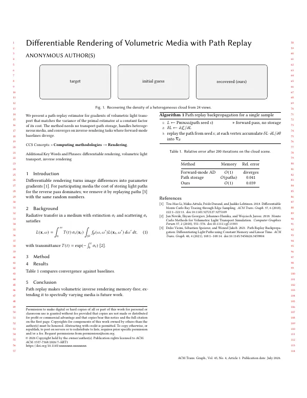 First page of ACM Transactions on Graphics (acmart, acmtog)