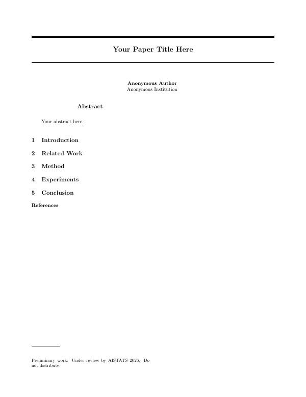 First page of AISTATS 2026