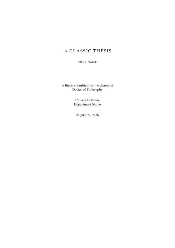 First page of ClassicThesis