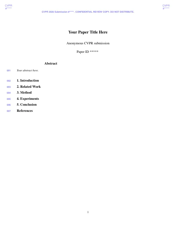 First page of CVPR 2026