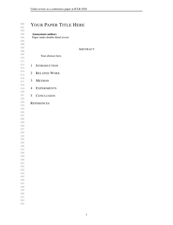 First page of ICLR 2026