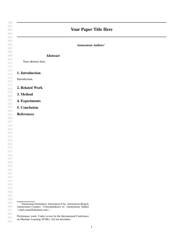First page of ICML 2026