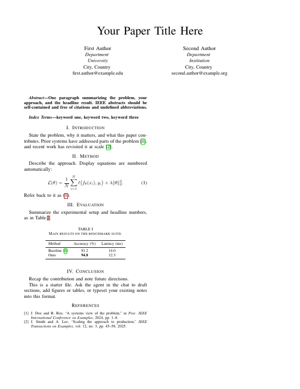 First page of IEEE Conference Paper
