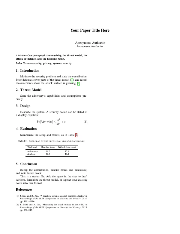 First page of IEEE S&P 2026