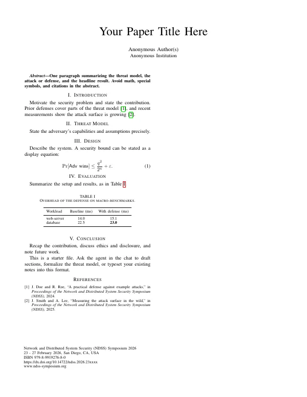 First page of NDSS 2026