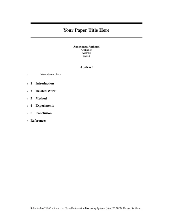First page of NeurIPS 2025