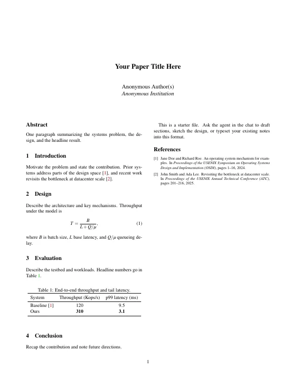First page of OSDI 2026