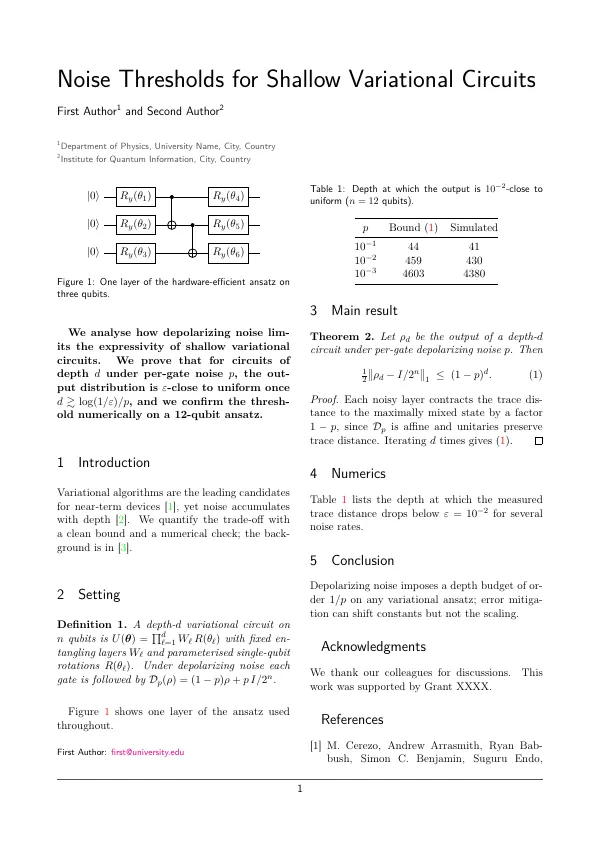 First page of Quantum Journal (quantumarticle)