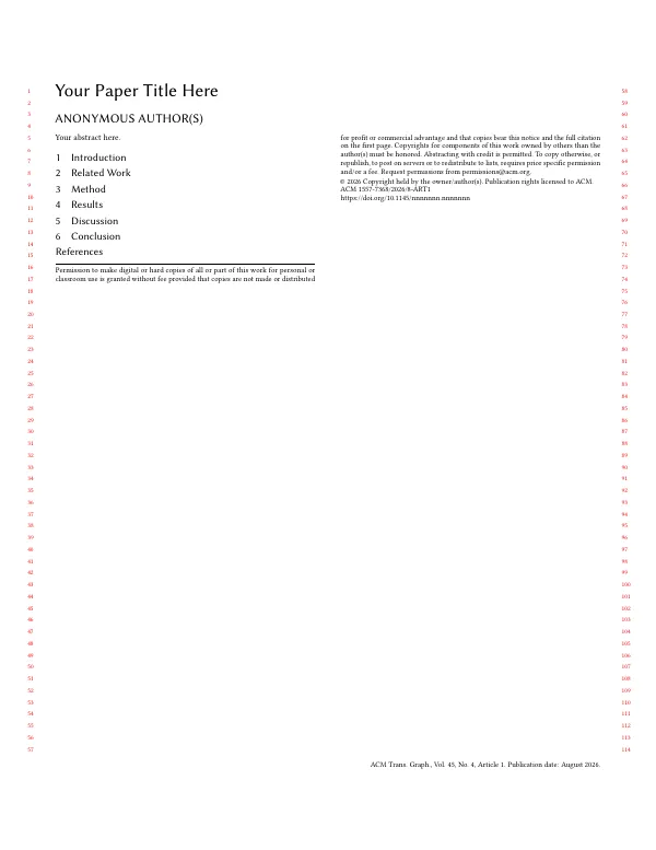 First page of SIGGRAPH 2026