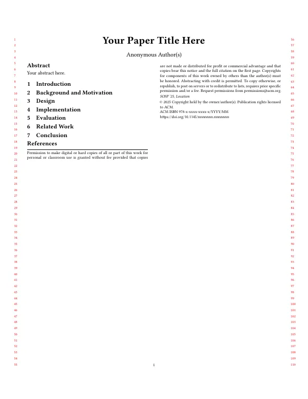 First page of SOSP 2025