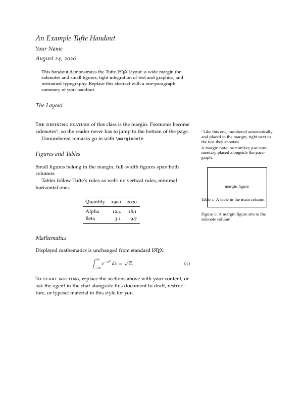 First page of Tufte Handout