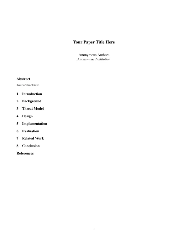 First page of USENIX Security 2026